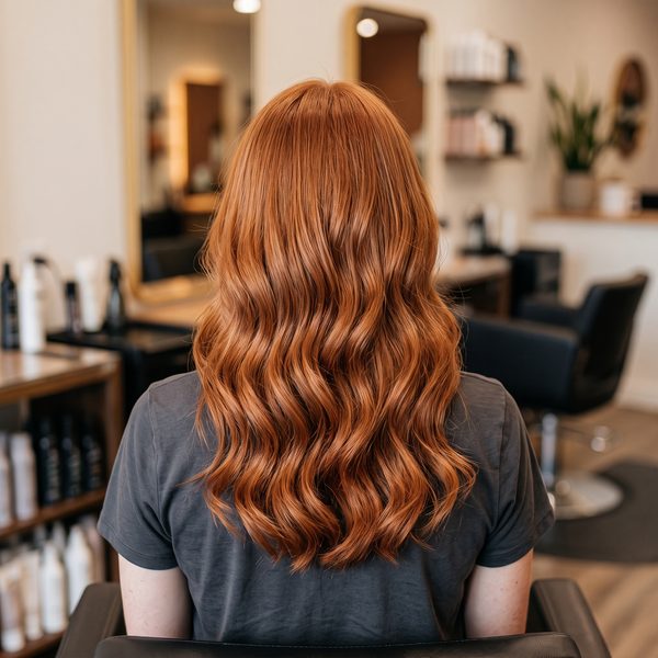 Copper-red soft waves