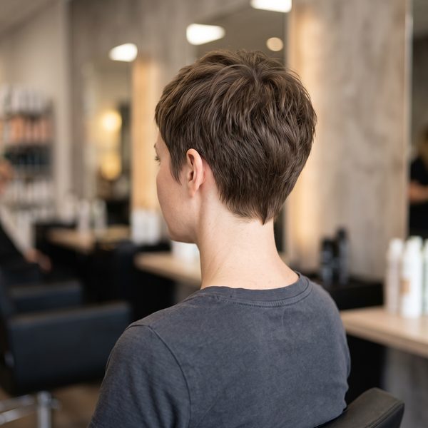 A fresh short pixie cut